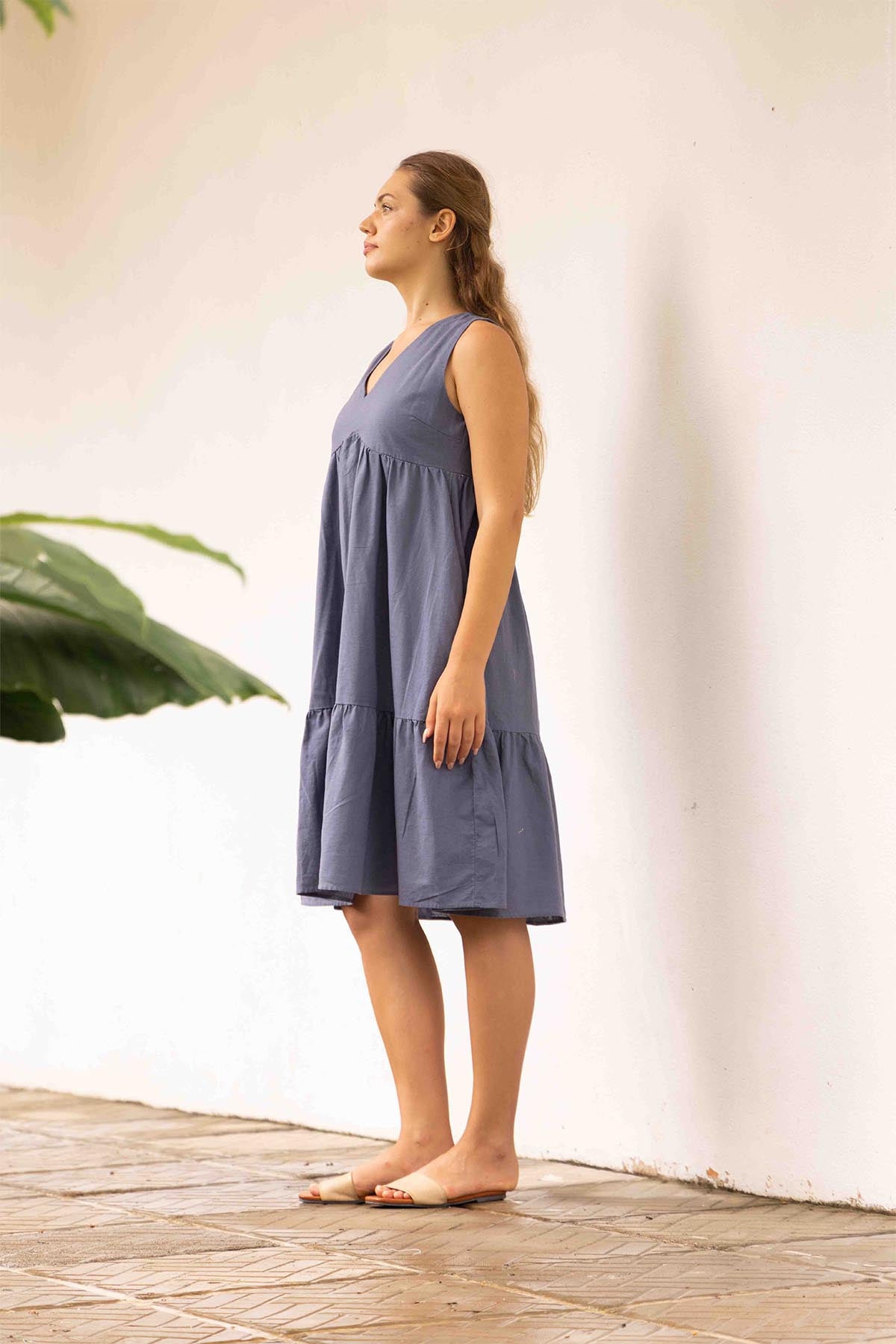 Ethereal Drift Linen Dress