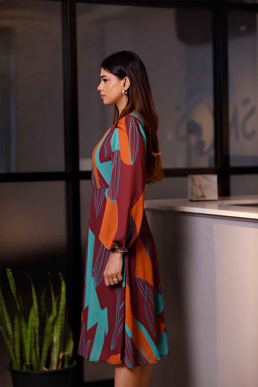 Radiant Hues Work Wear Dress