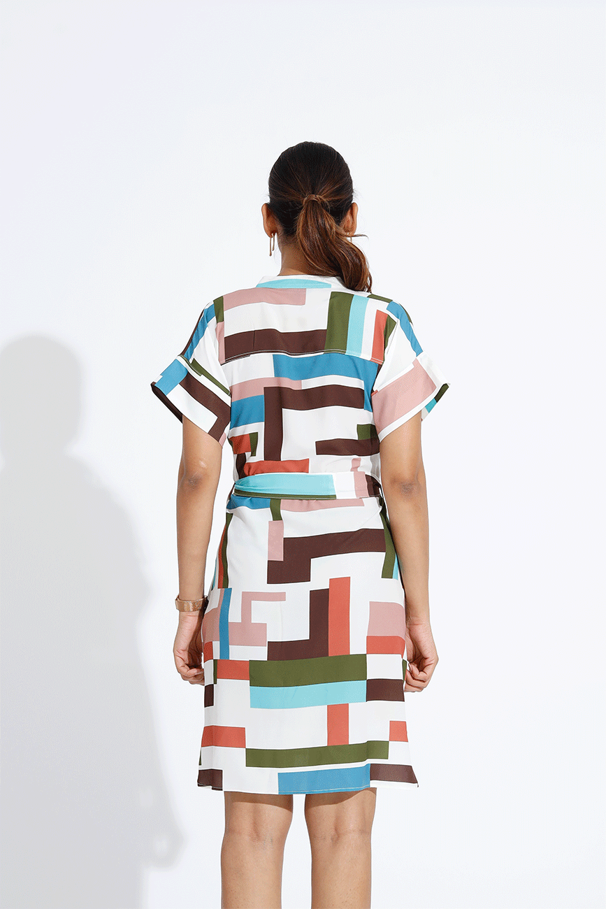 Color Spectrum Shift Dress