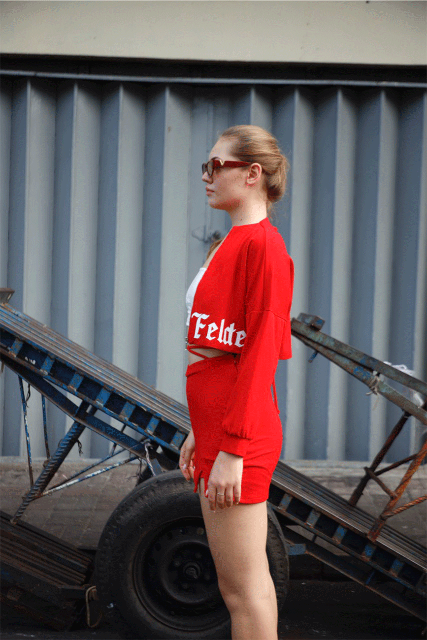 Crimson Chic Skirt