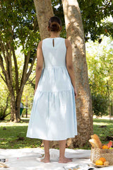 Pearl Purity Linen Dress