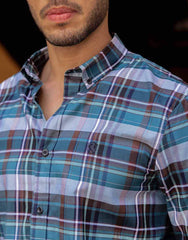 Sentinel Long Sleeve Shirt - Dark Green Check