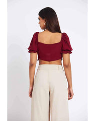 Ella Front Tie Crop Top