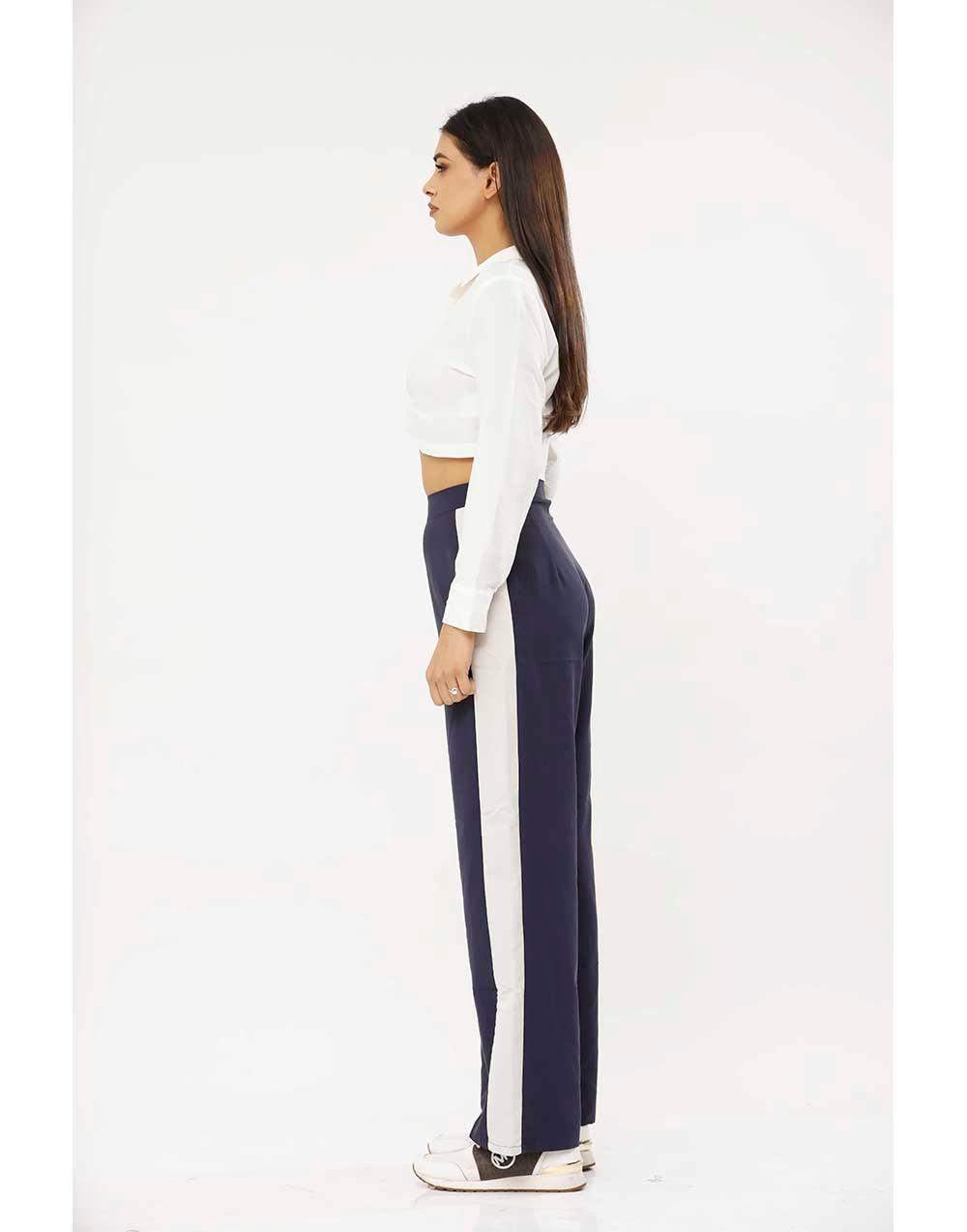 Contrast Wide Leg Pant