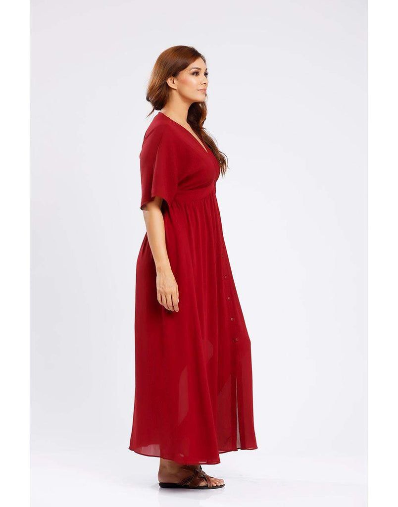 Xiomara Plunging Neckline Maxi Dress