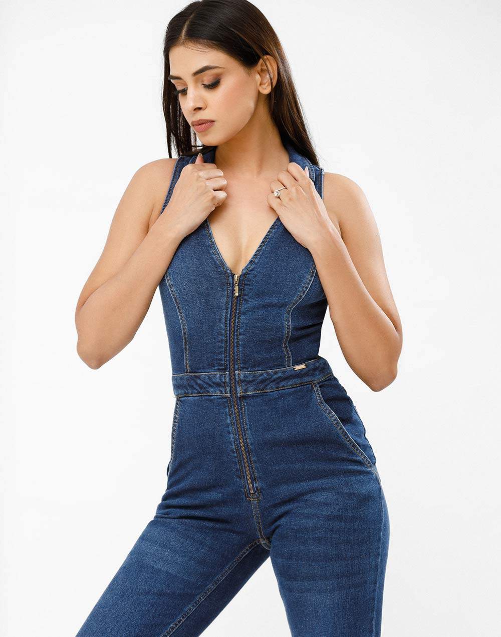 Indigo Marvel Overall Jean