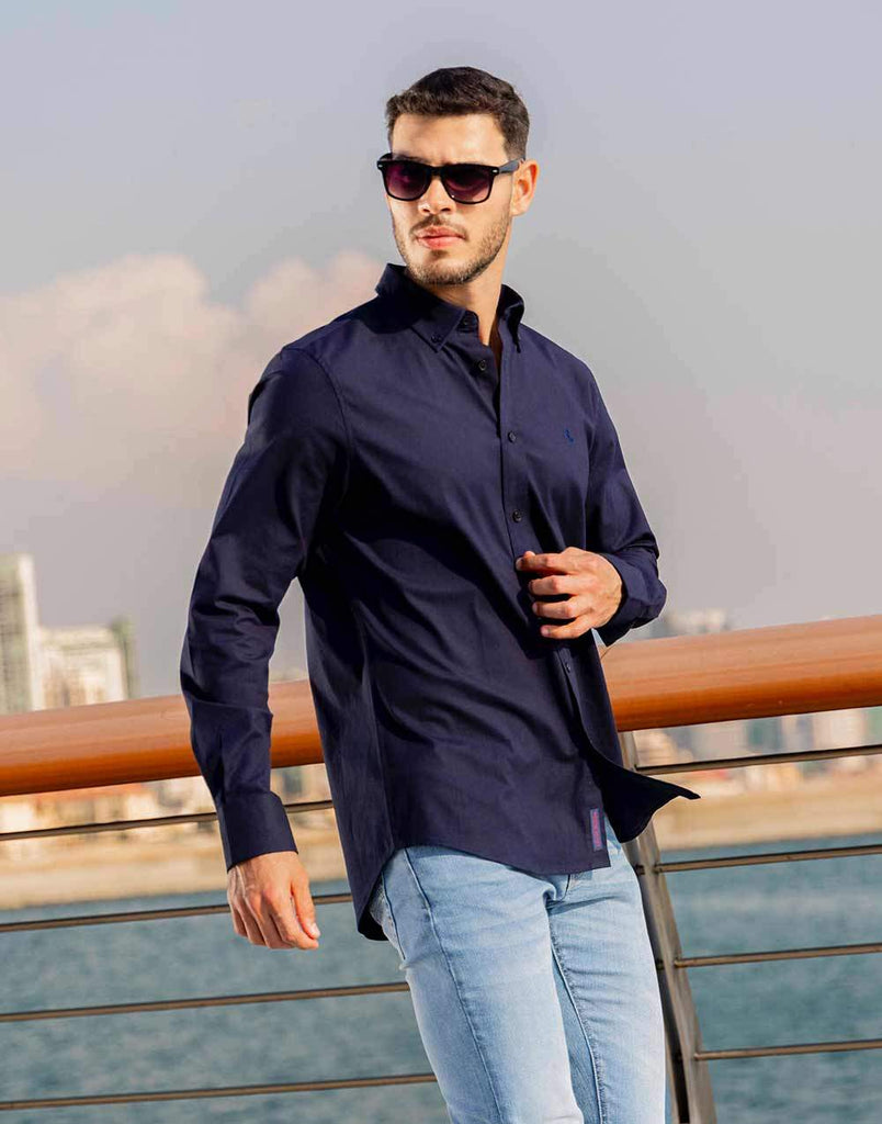 Titan Blue Long Sleeve Shirt