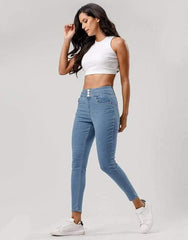 Three Waist Band Skinny Jean