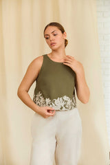 Rosmie Fern Linen Top