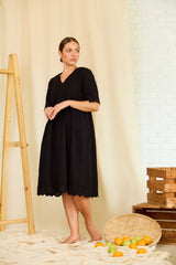 Sun Bloom Linen Dress