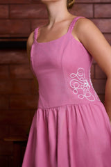 Sienna Petal Linen Dress