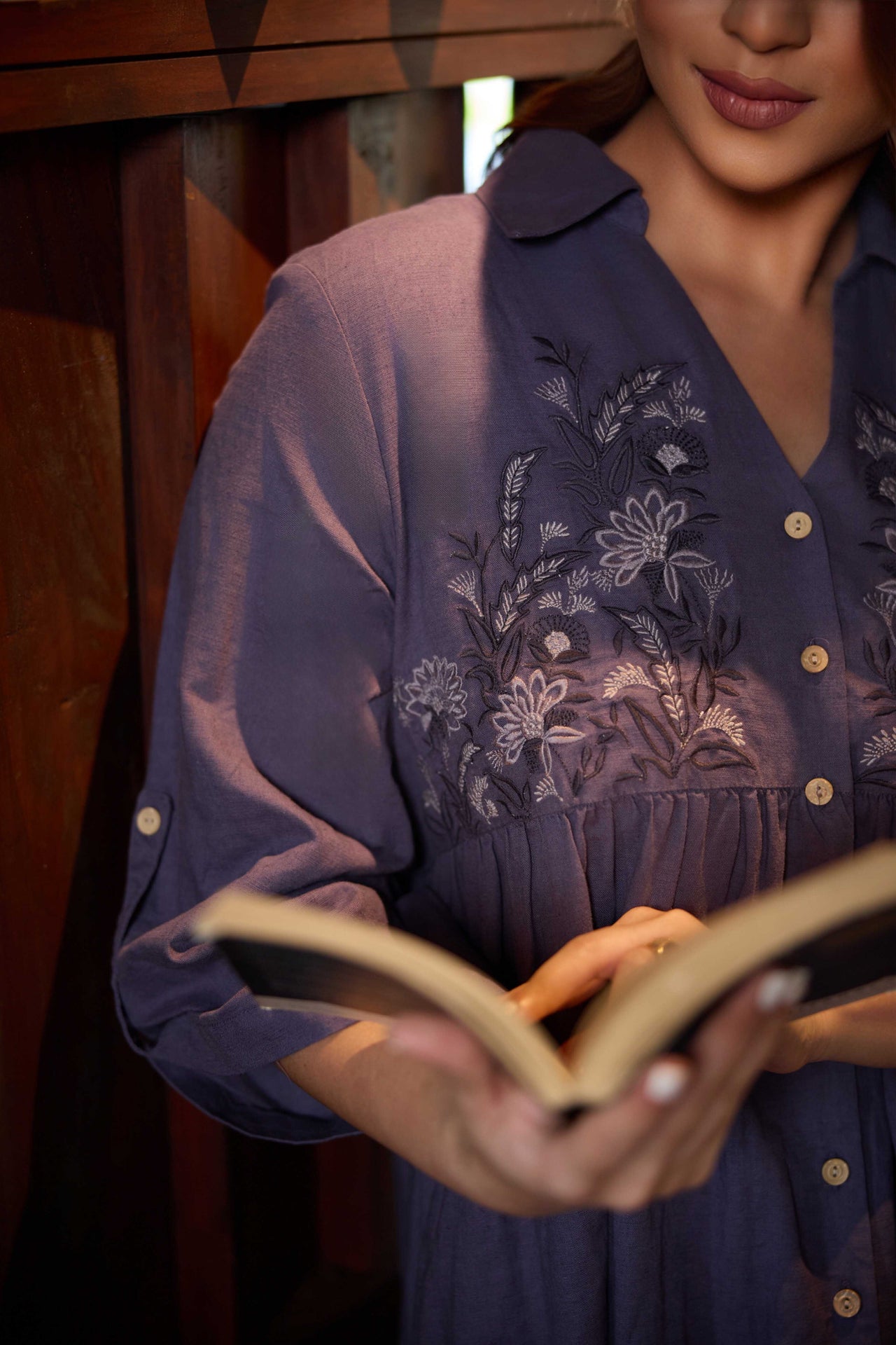Nia Bloom Linen Dress