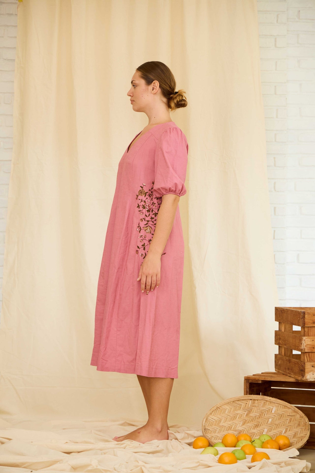 Petaline Joy Linen Dress