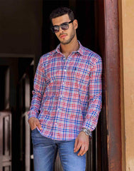 Guardian Glimpse  - Orange Blue Navy Check