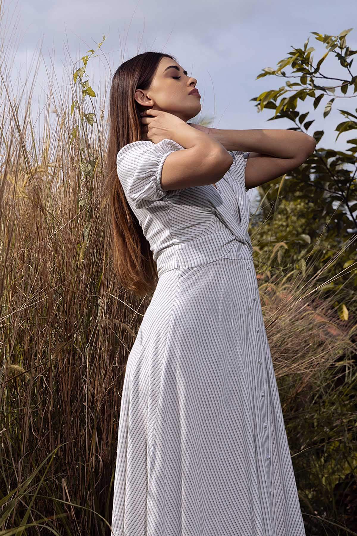 Serene Sky Stripe Dress