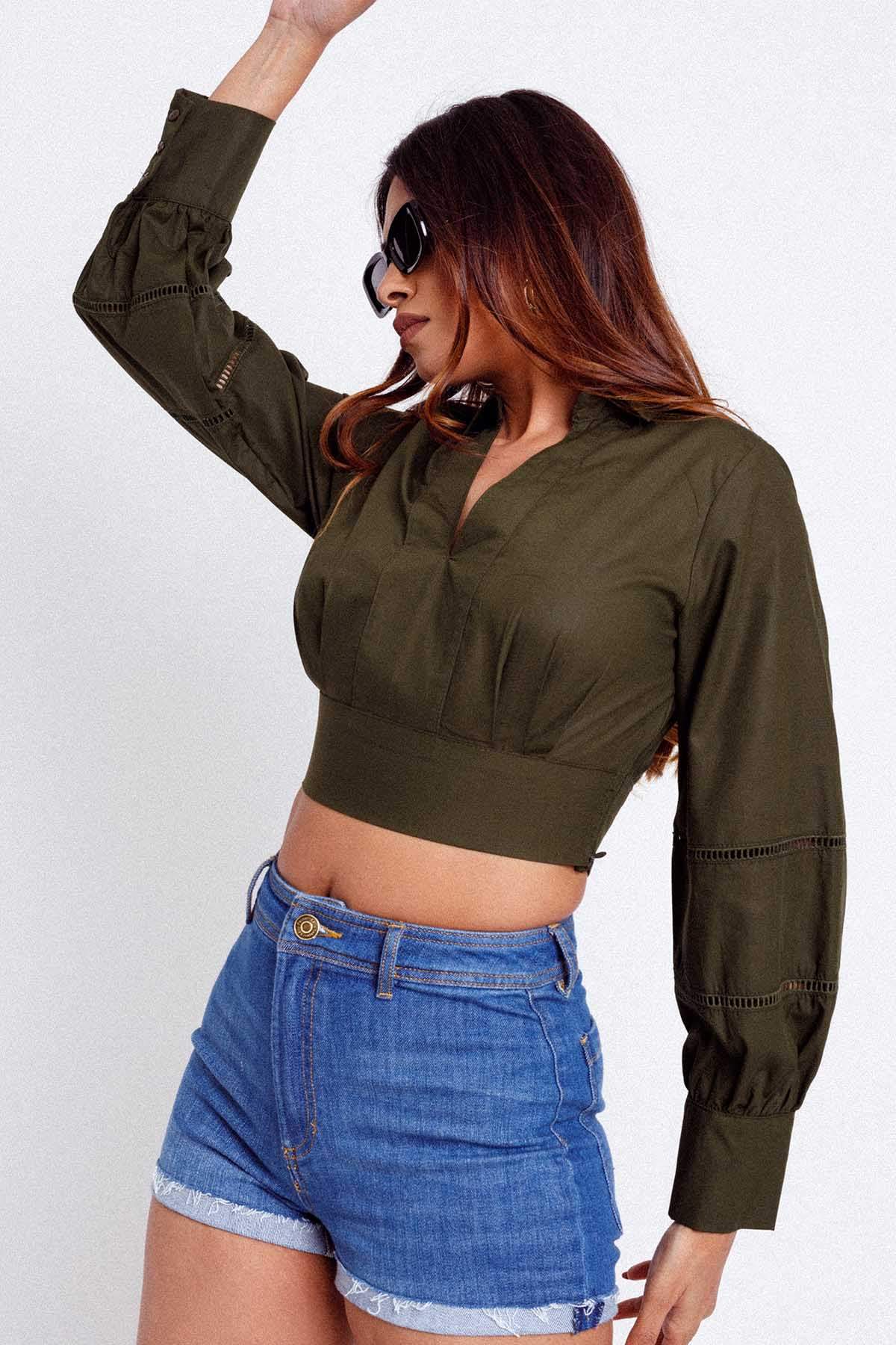 Arianna Long Sleeve Crop Top