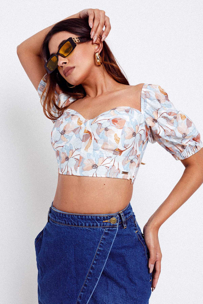 Yora Puff Sleeve CropTop