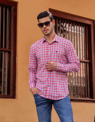 Guardian Glimpse  - Red & Navy Check