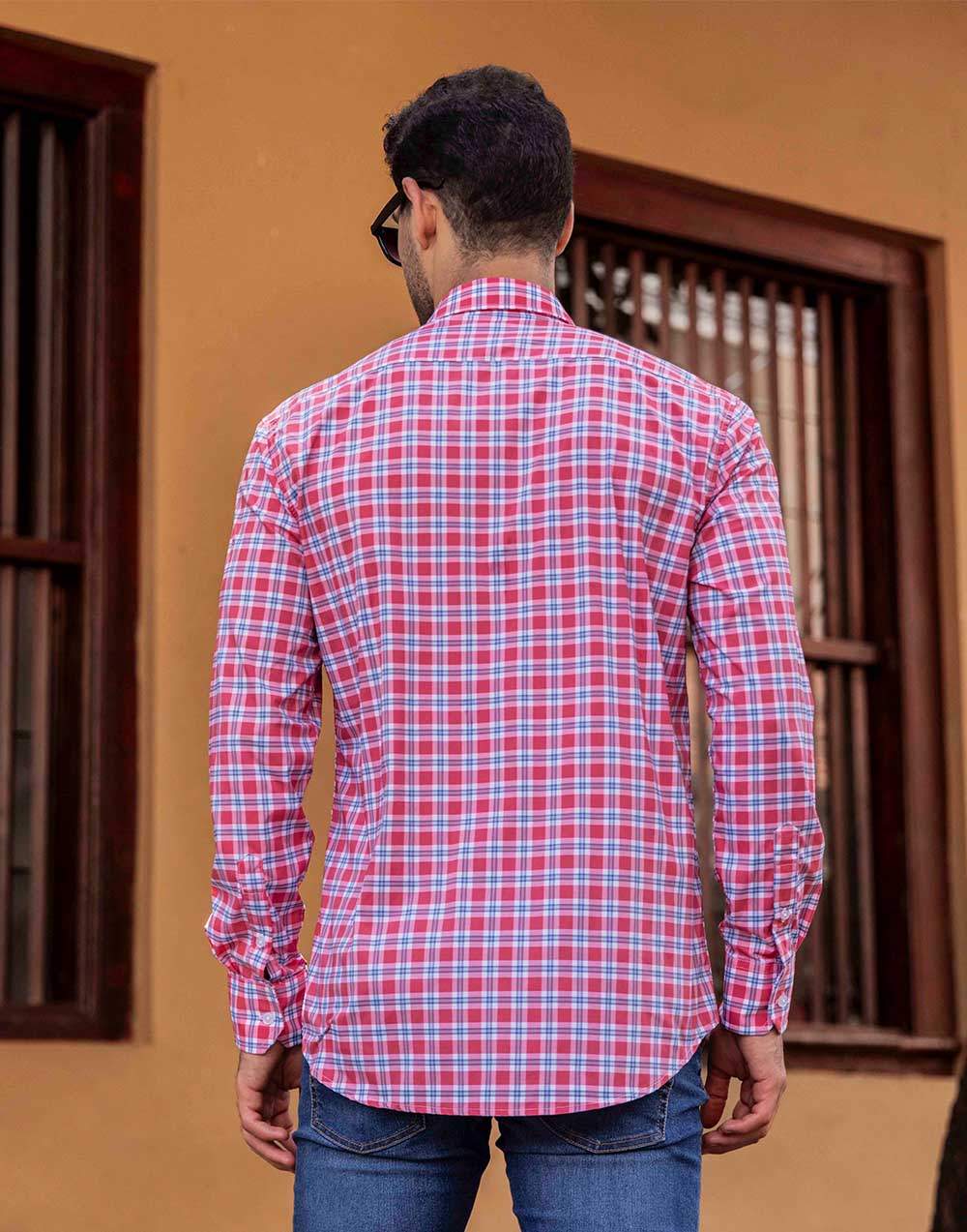 Guardian Glimpse  - Red & Navy Check