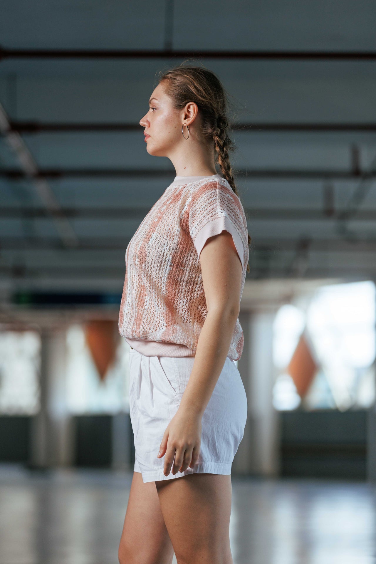 Mesh Contrast Top