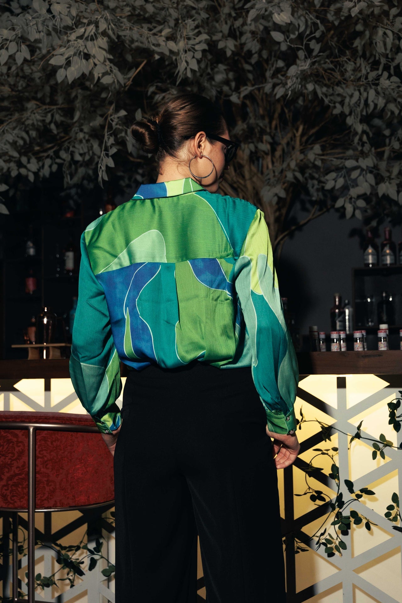 Lyra Abstract Shirt Top