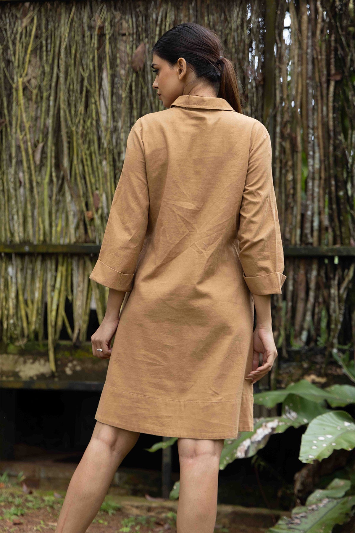 Sandstone Moment Linen Dress